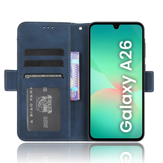 Футляр з клапаном для Samsung Galaxy A26, Card Slot, темно-синій
