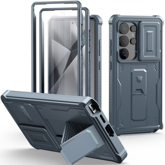 Броньований чохол для Samsung Galaxy S25 Ultra, Dexnor Full Body (Two Frames), темно-синій