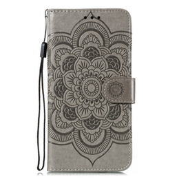 Чохол-книжка для Xiaomi Redmi Note 9s/ 9 Pro, Mandala Flower, сірий
