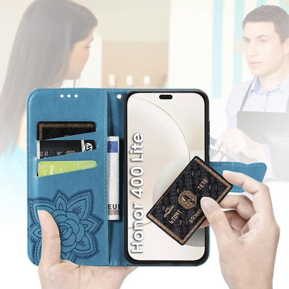 Чохол-книжка для Honor 400 Lite, Butterfly, м'яти