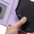 Чохол-сумка для Motorola Moto G24 / G24 Power / G04, Rhombus Crossbody Leather, фіолетовий