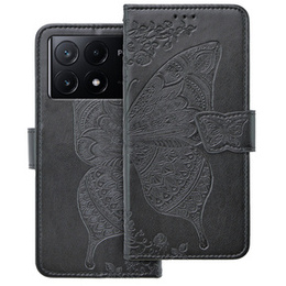 Чохол-книжка для Xiaomi Poco X6 Pro 5G, Butterfly, фіолетовийий