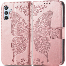 Чохол-книжка для Samsung Galaxy A36, Butterfly, рожевий rose gold