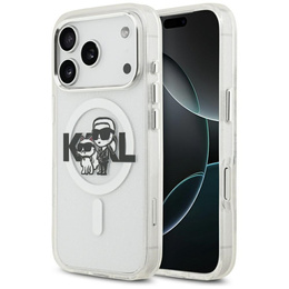 Чехол Karl Lagerfeld IML Glitter Karl and Choupette MagSafe для iPhone 17 Pro