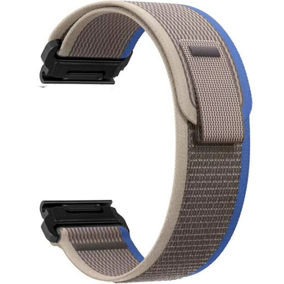 Нейлоновий ремінець до Garmin Fenix 22mm, Grey / Blue