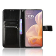 Футляр з клапаном для Motorola Moto G85, Crazy Horse Wallet, чорний