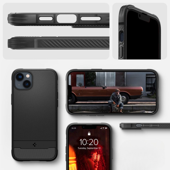 Чoхол Spigen до iPhone 14, Rugged Armor MagSafe, чорний