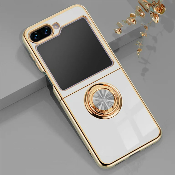 Чехол до Samsung Galaxy Z Flip 5 5G, Electro Ring, белый
