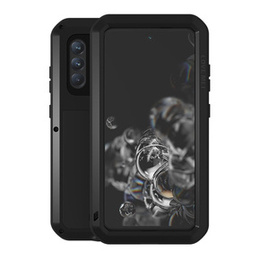 Чехол Love Mei до Samsung Galaxy S21 FE, armored with glass, чёрный