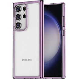 Чехол до Samsung Galaxy S23 Ultra, Fusion Hybrid, прозрачный / фиолетовый