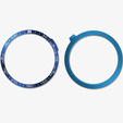 Накладка на безель для Garmin Fenix 7X, Blue/White