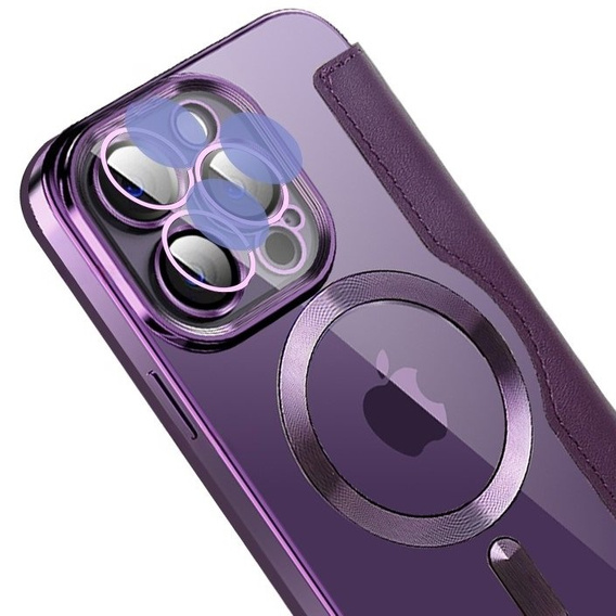 Чохол-книжка для iPhone 14 Pro, RFID Wallet MagSafe CamShield, фіолетовий