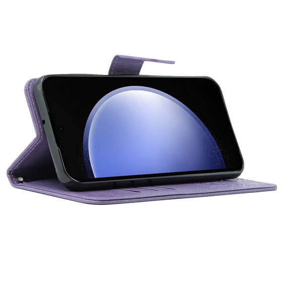 Откидной чехол для Samsung Galaxy S23 FE, Butterfly, фиолетовый