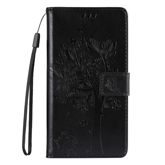 Чехол с откидной крышкой для Xiaomi 13T / 13T Pro, дерево, чёрный