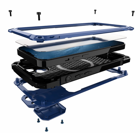 Чохол для iPhone 14 Pro, CamShield Case, з підставкою, м'яти / чорний