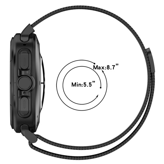 Миланский браслет-ремешок для Samsung Galaxy Watch Ultra 47mm (2025 / 2024), черный