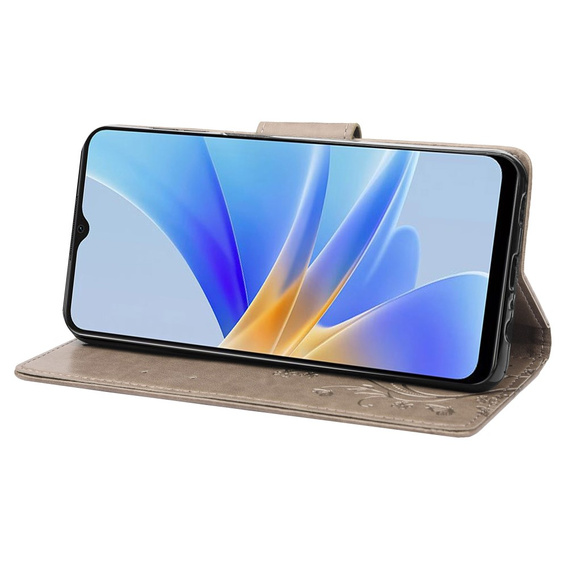 Чохол-книжка для Oppo A17, Butterfly, сірий