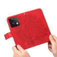 Чохол-книжка для Xiaomi Redmi Note 13 5G, Mandala, червоний