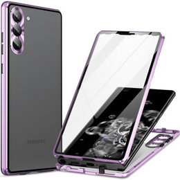 Чохол для Samsung Galaxy S23 Plus, Magnetic Dual Glass, фіолетовий
