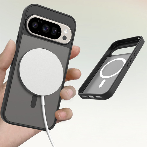 Матовый чехол для Google Pixel 10 / 10 Pro, для MagSafe, полупрозрачный черный