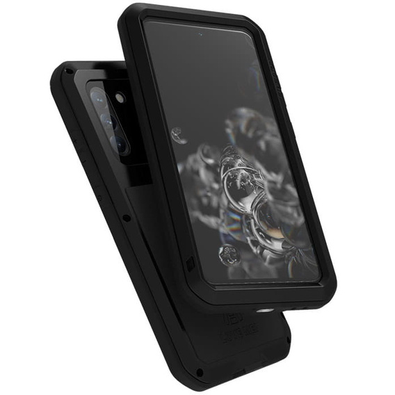 Чехол Love Mei до Samsung Galaxy S21 FE, armored with glass, чёрный