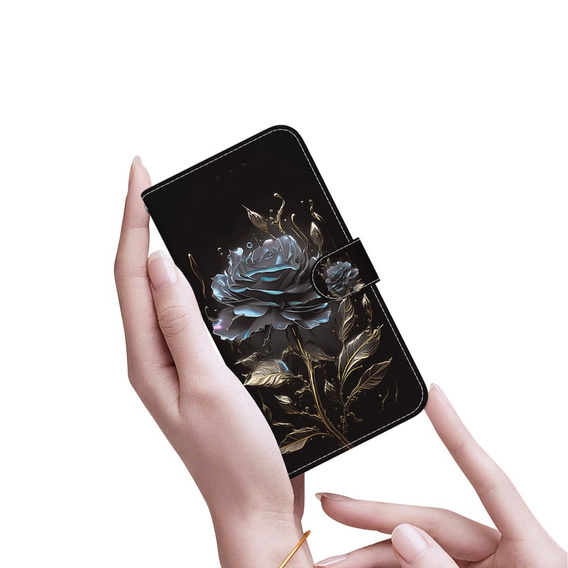 Чохол-книжка для Infinix Hot 40i, Wallet, Rose чорний