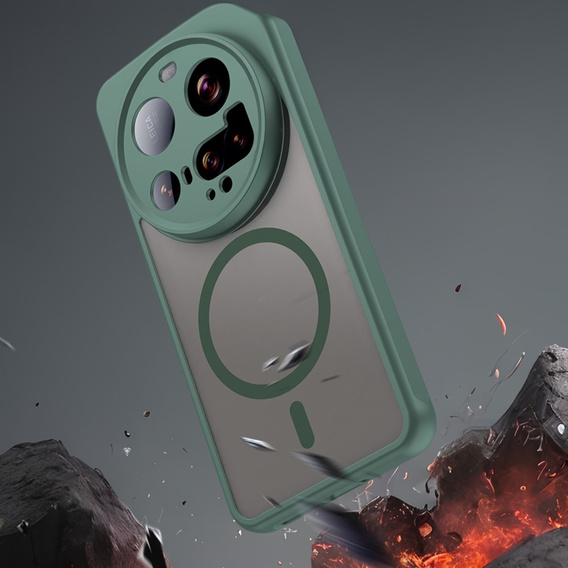Чохол для Xiaomi 15 Ultra, для MagSafe, ERBORD Matt Case, зелений