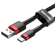 BASEUS Cafule кабель Type-C 3A 1M - Black/Red