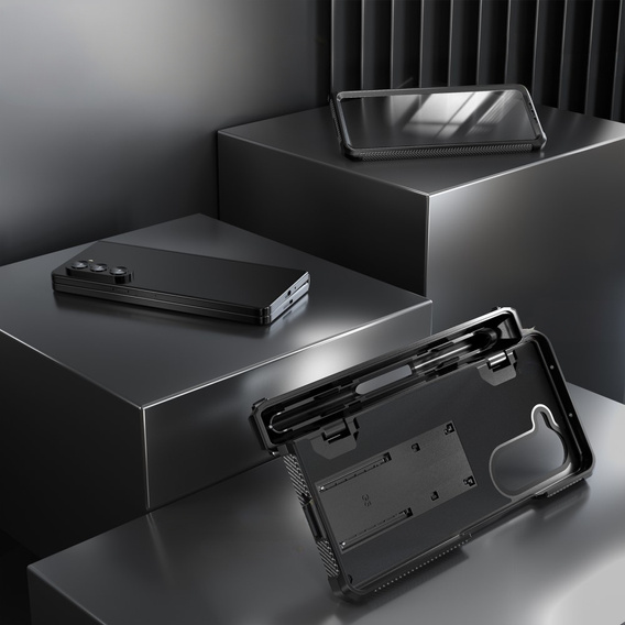 Чохол для Samsung Galaxy Z Fold5 5G, Kickstand, з підставкою та захистом екрану, чорний