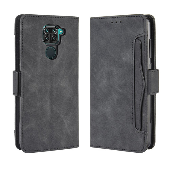Откидной чехол для Xiaomi Redmi Note 9, Card Slot, чёрный