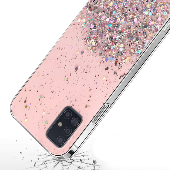 Чoхол до Samsung Galaxy A51 5G, Glittery, рожевий
