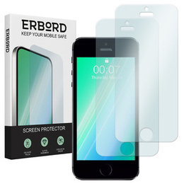 2x Закаленное стекло для iPhone 5/5S/5C/SE, ERBORD 9H Hard Glass на экране