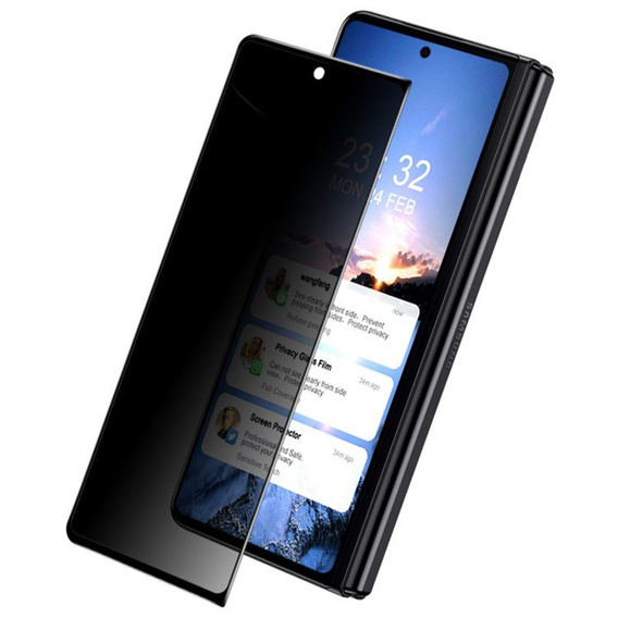 Загартоване скло IMAK Privacy для Samsung Galaxy Z Fold4 5G - Black