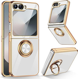 Чoхол до Samsung Galaxy Z Flip7 FE / Z Flip6, Electro Ring, білий
