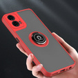 Чехол для Motorola Moto G24 / G24 Power / G04, Frosted Ring, красный