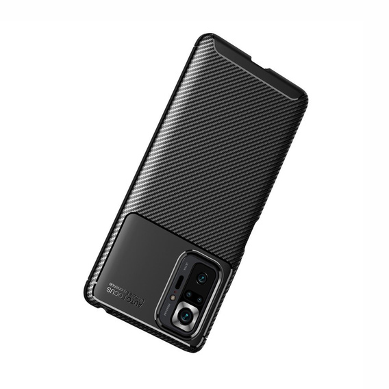 Чoхол до Xiaomi Redmi Note 10 Pro, Carbon Gel, чорний