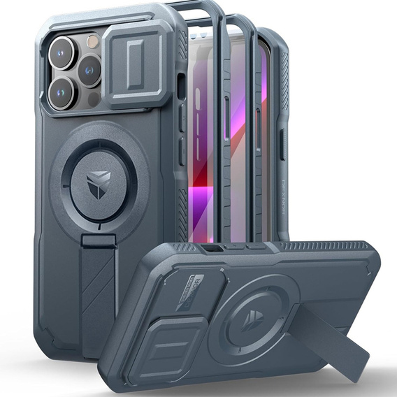 Броньований чохол для iPhone 15, Dexnor CamProtect MagSafe, зелений (Дві рамки)