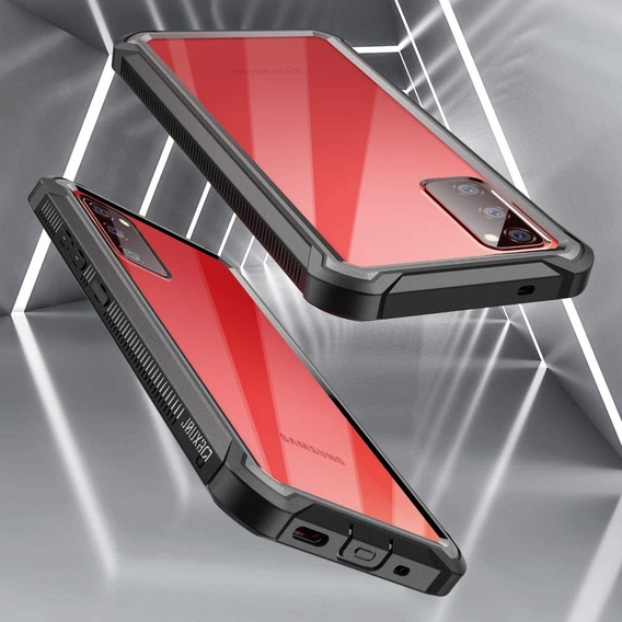 Чехол до Samsung Galaxy S20 FE, Dexnor Full Body Rugged, прозрачный / черный