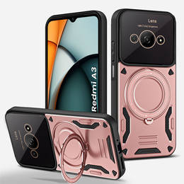 Броньований чохол для Xiaomi Redmi A3, Magnetic Ring, рожевий