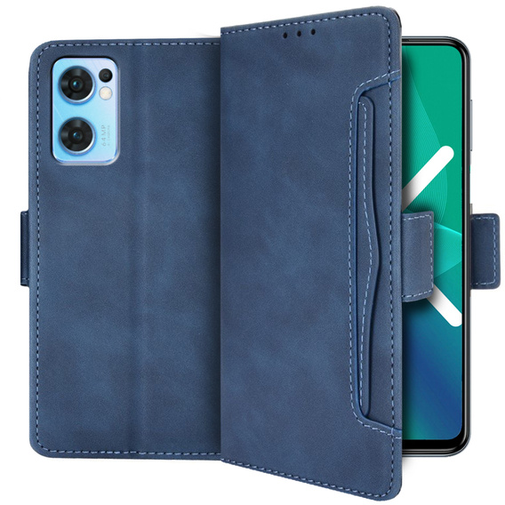 Футляр з клапаном для Oppo Reno7 5G, Card Slot, м'яти