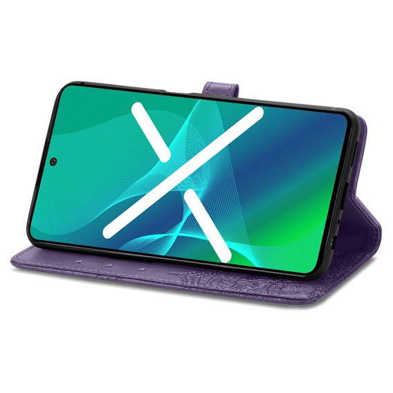 Откидной чехол для Vivo Y35 4G, Mandala, темно-фиолетовый