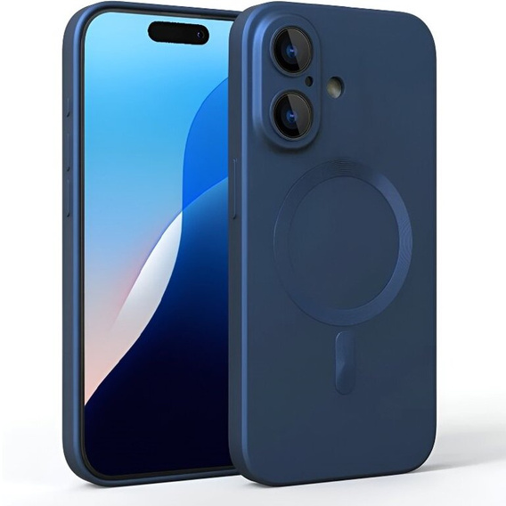 Чехол для iPhone 16 Plus, ColorMag, для MagSafe, темно-синий