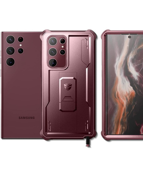 Броньований чохол для Samsung Galaxy S22 Ultra, Dexnor Full Body, червоний