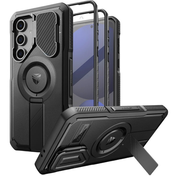 Броньований чохол для Samsung Galaxy S24 FE, Dexnor Full Body (Two Frames), чорний