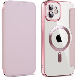 Чохол-книжка для iPhone 11, RFID Wallet MagSafe CamShield, рожевий rose gold