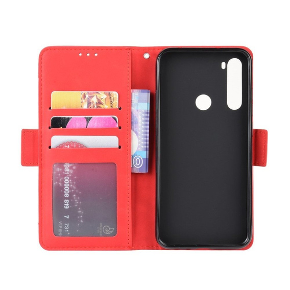 Футляр з клапаном для Xiaomi Redmi Note 8T, Card Slot, червоний