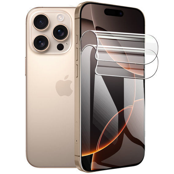 2x Гідрогелева плівка для iPhone 15 Pro Max, ERBORD Hydrogel Foil