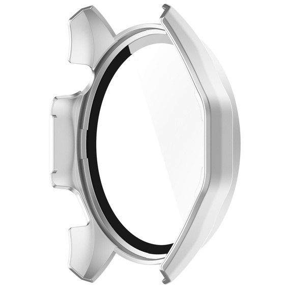 Чехол 2 в 1 + закаленное стекло для Huawei Watch GT 4 46mm, серебряный