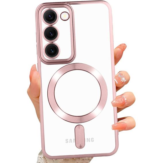 Чохол для Samsung Galaxy S23 Plus, Electro MagSafe, рожевий rose gold + Скло на екран