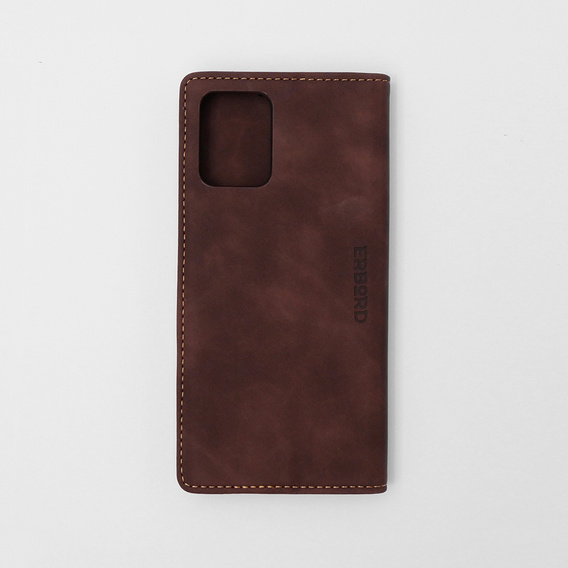 Чехол для Motorola Moto G73, ERBORD Vintage, бумажник с клапаном, кофе